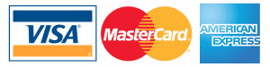 VISA, MasterCard, and American Express logos representing accepted payment methods for Seattle Rubbish Removal services.