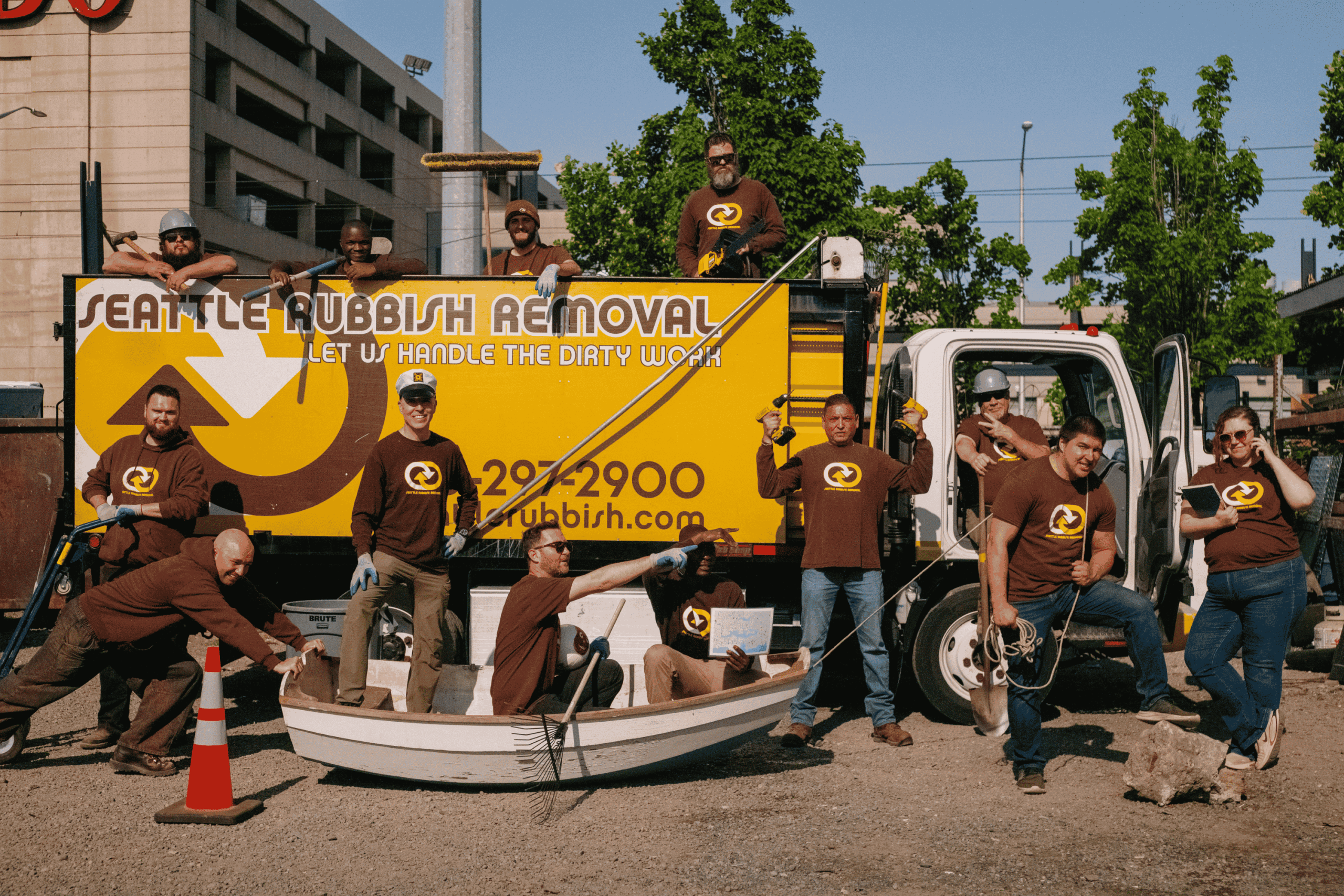 Seattle Rubbish Removal team after a basement cleanout in Seattle