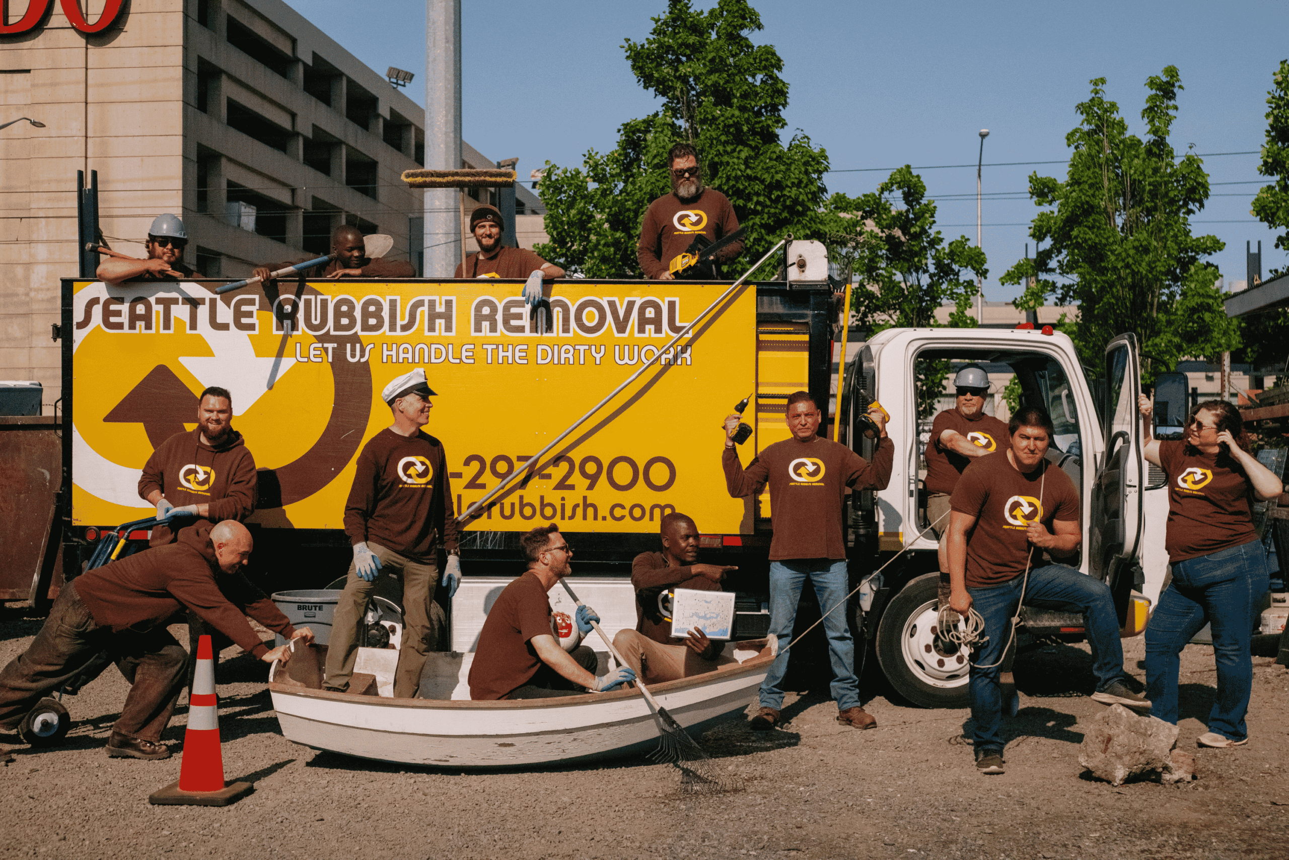 Seattle Rubbish Removal crew clearing a foreclosed property