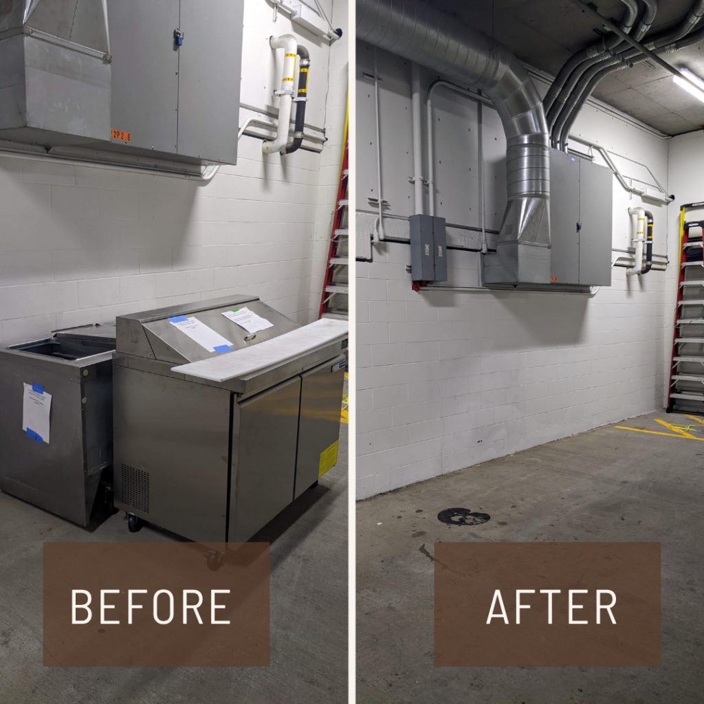 Bulky appliance removed from a Seattle home, before and after