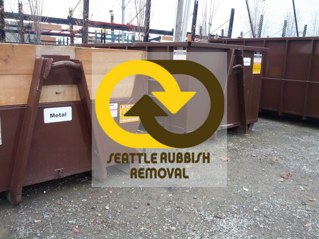Renovation debris cleared from a Seattle property using a rental dumpster