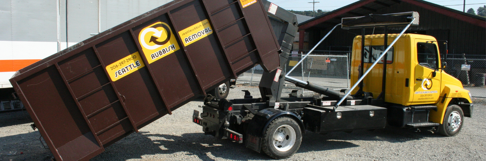 Dumpster rental filled during a Seattle cleanout project